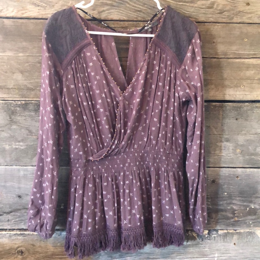 Boho Flare-sleeved Blouse